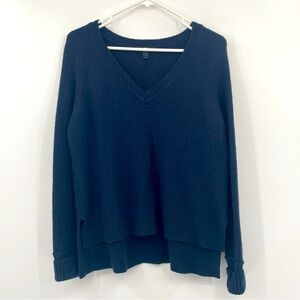 J. Crew Blue V-Neck Wool Blend Sweater – Size Small
